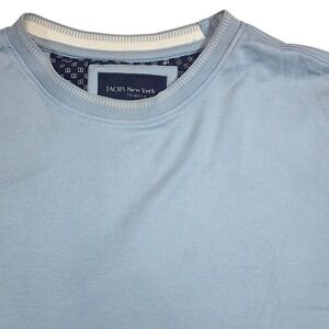 JACHS New York Mens Medium Blue Crewneck T Shirt Cotton Jersey Short Sleeve